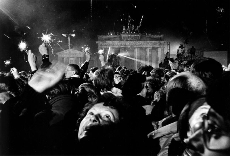 Celebrating New Year's Eve, 1989 at the Brandenburg Gate, Berlin